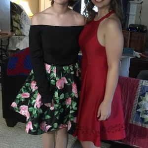 Sequin Heart Red Dress